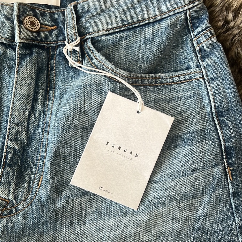 NWT Kancan distressed denim cut off jean shorts - Picture 6 of 6